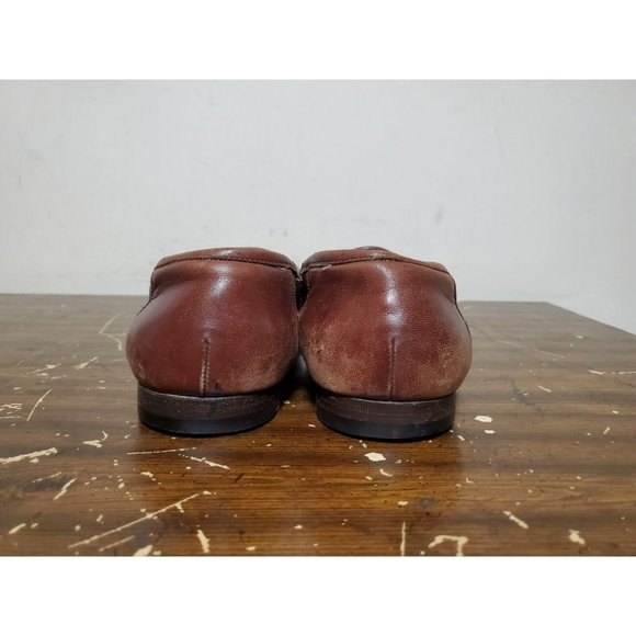 Santoni Tassel Loafers Lizard Skin Accent Men\'s Size 10.5 D Brown 42162050‎ main image 4